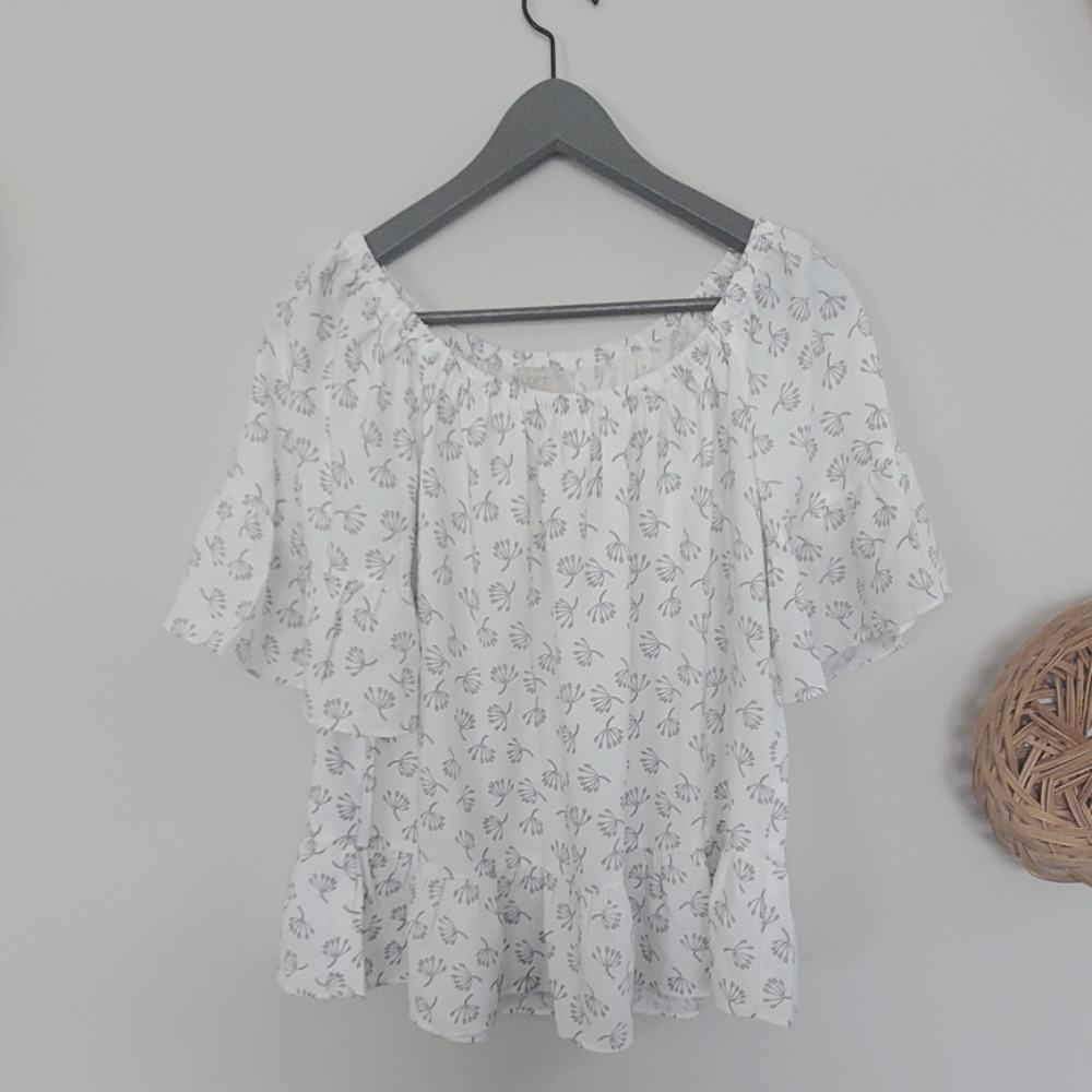 LOFT Off the Shoulder Floral Top